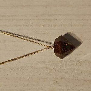 Red Glitter Gem Necklace